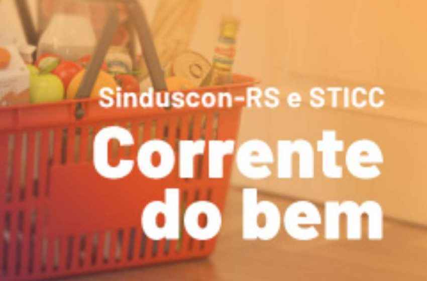  Sinduscon-RS e STICC entregam cestas básicas a trabalhadores da construção