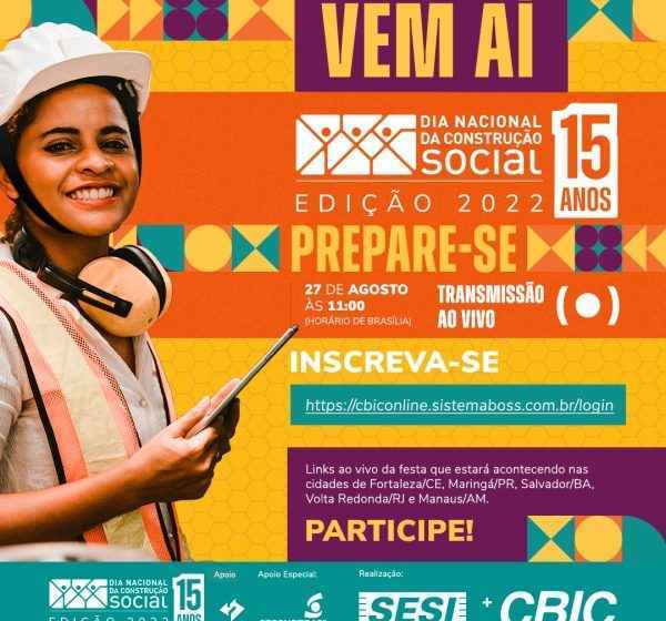  Dia Nacional da Construção Social online dia 27 de agosto (sábado)