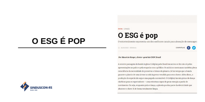  O ESG como ativo de mercado